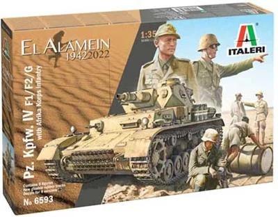 Italeri 1/35 Pz IV F1 F2 G W Africa Korps 80th Model Kit — box art