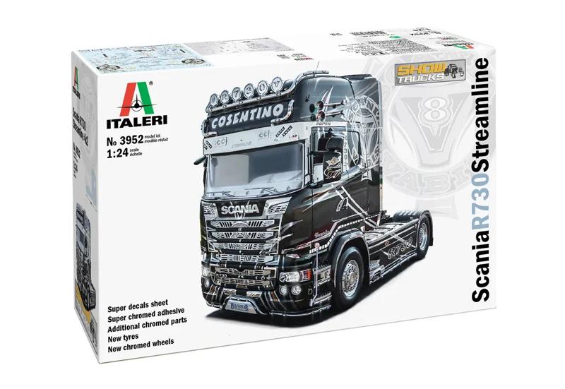 Italeri 1/24 Scania R730 Streamline Show Truck Model Kit — official product photo 2