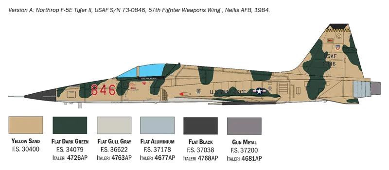 Italeri 1/48 F-5E Tiger II Model Kit — official product photo 3