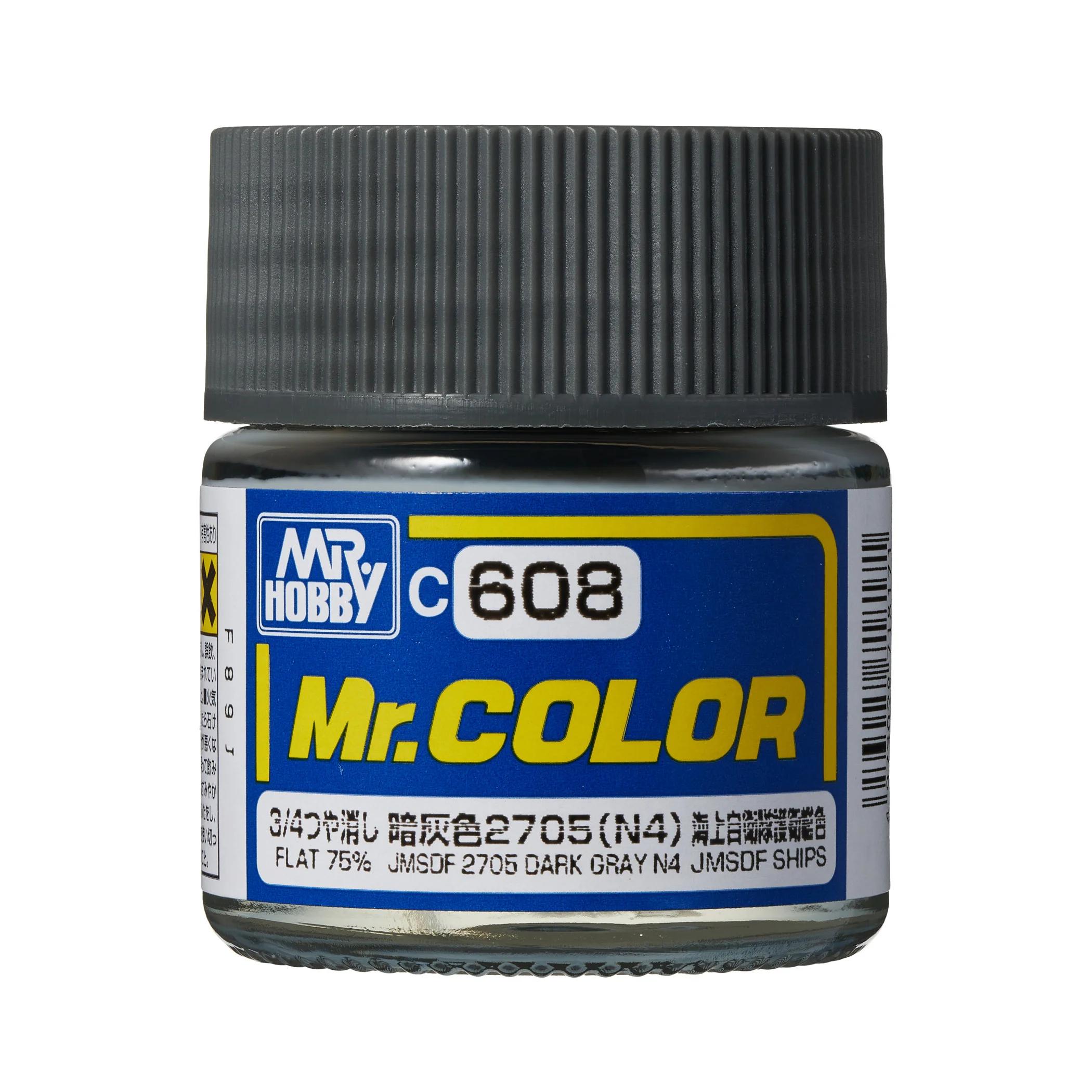 Mr. Hobby Mr. Color JMSDF 2705 Dark Gray N4 (C608) 10 ml — official product photo 1