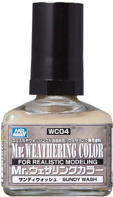 Mr. Hobby Weathering Color Sandy Wash (WC04) 40 ml — official product photo 1