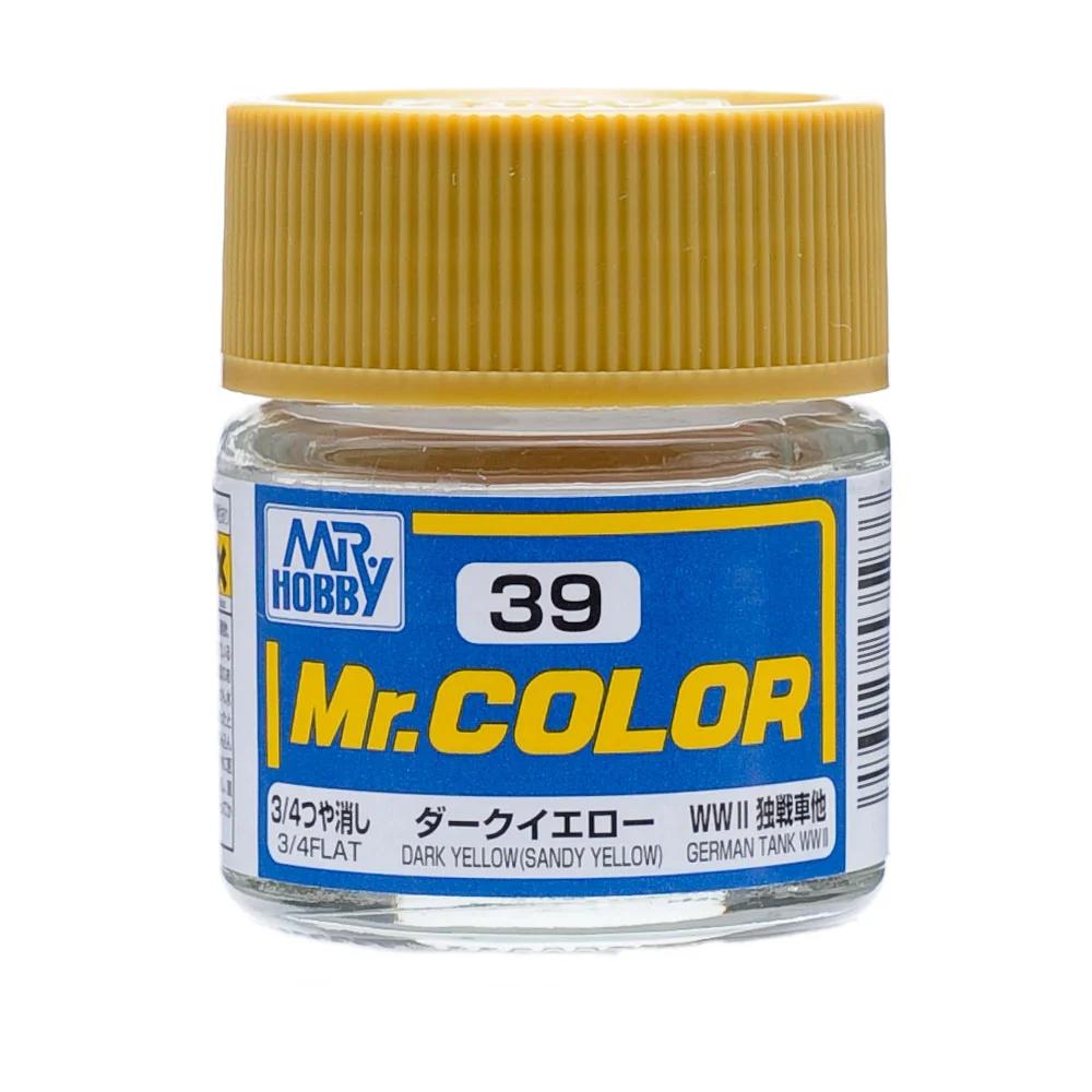 Mr. Hobby Mr. Color Dark Yellow (Sandy Yellow) (C39) 10 ml — official product photo 1