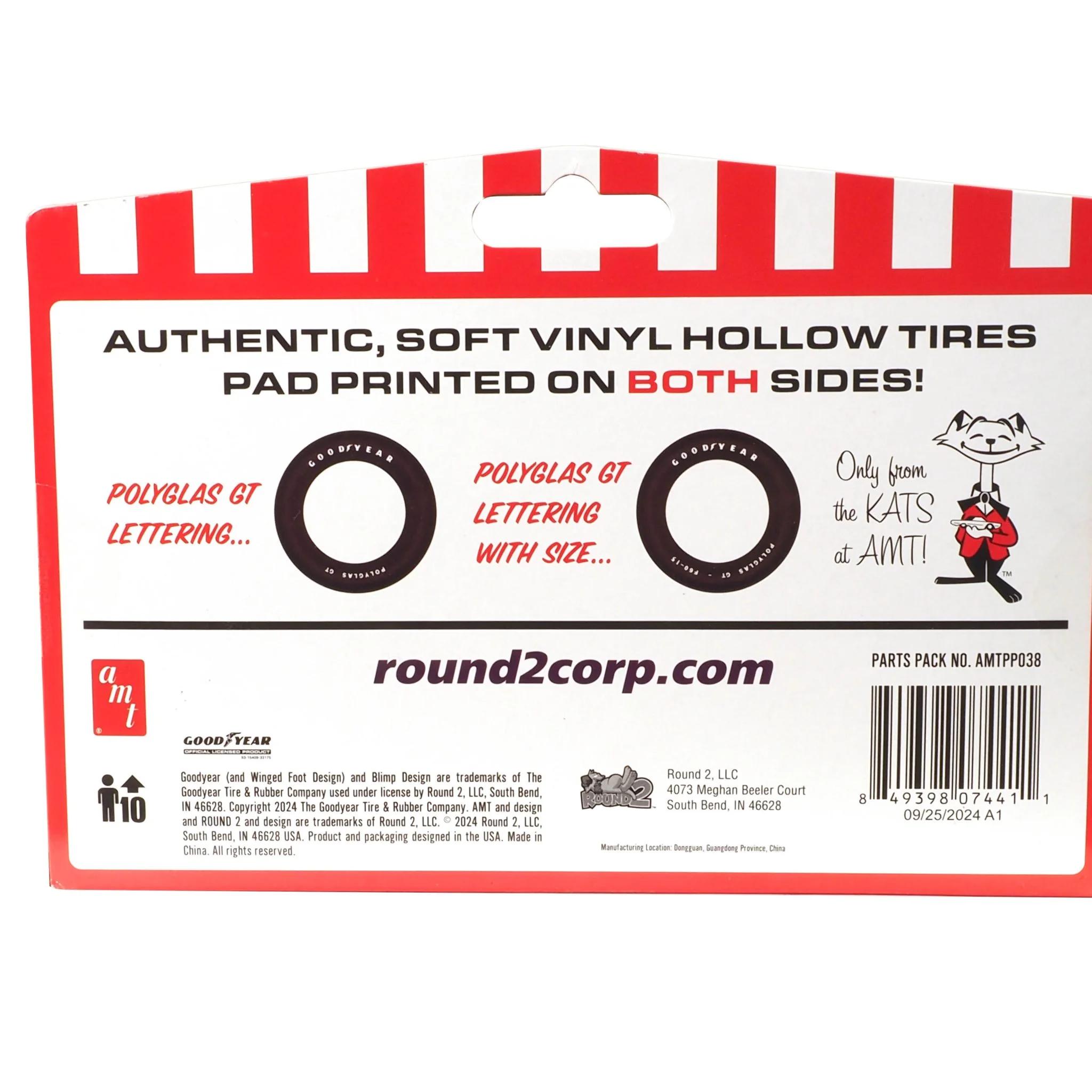 AMT 1/25 Goodyear Polyglas Gt Tire Set 8pcs Model Kit — official product photo 2