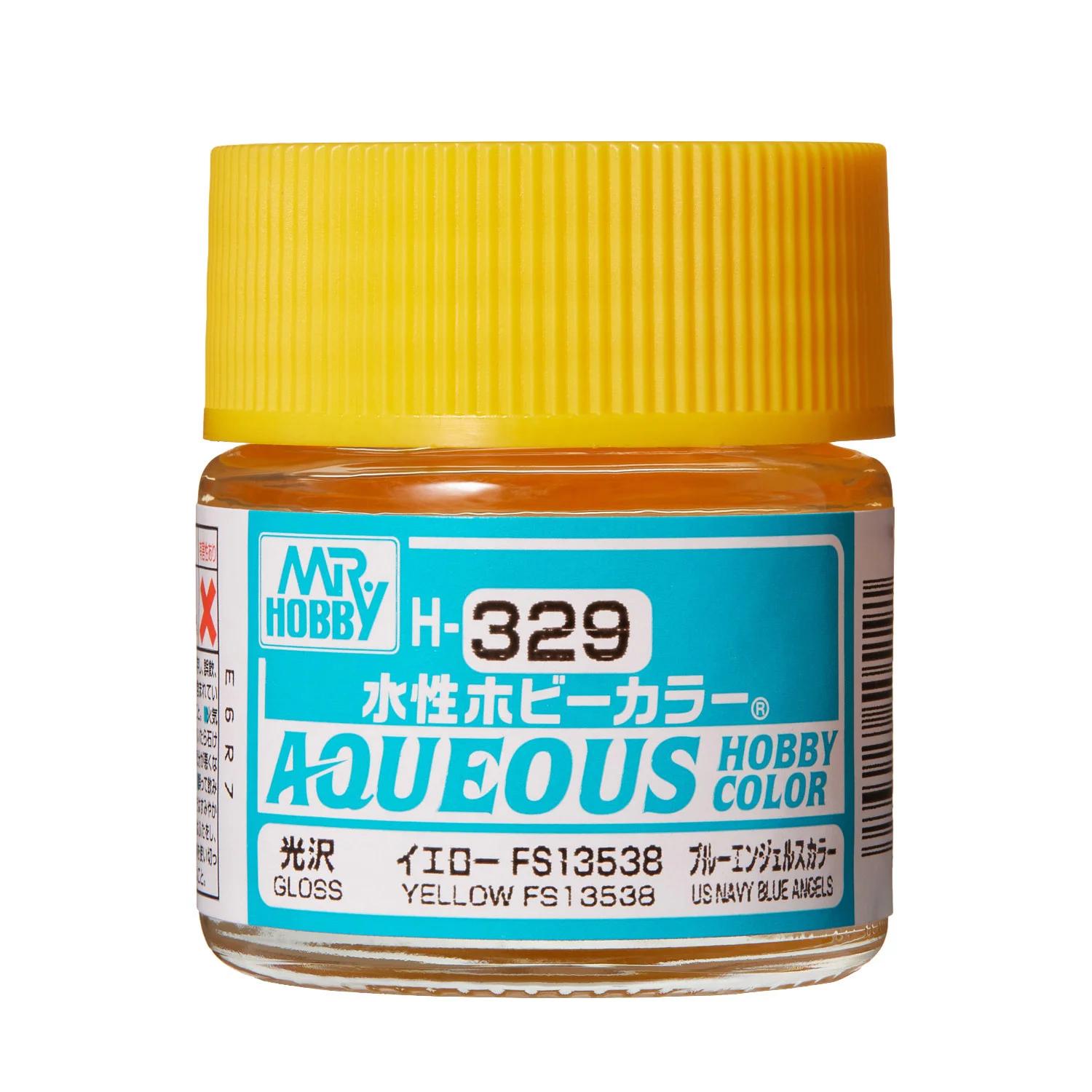 Mr. Hobby Aqueous Hobby Color Yellow FS 13538 (H329) 10 ml — official product photo 1