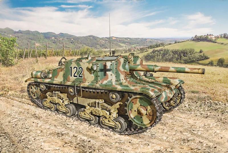 Italeri 1/35 Semovente M42 Da 75 34 Upgraded Model Kit — official product photo 1