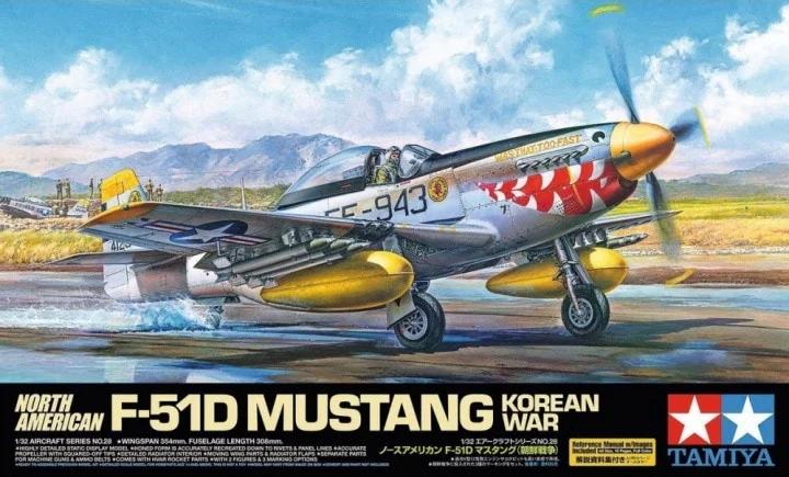 Tamiya 1/32 F-51D North American Mustang Model Kit — box art
