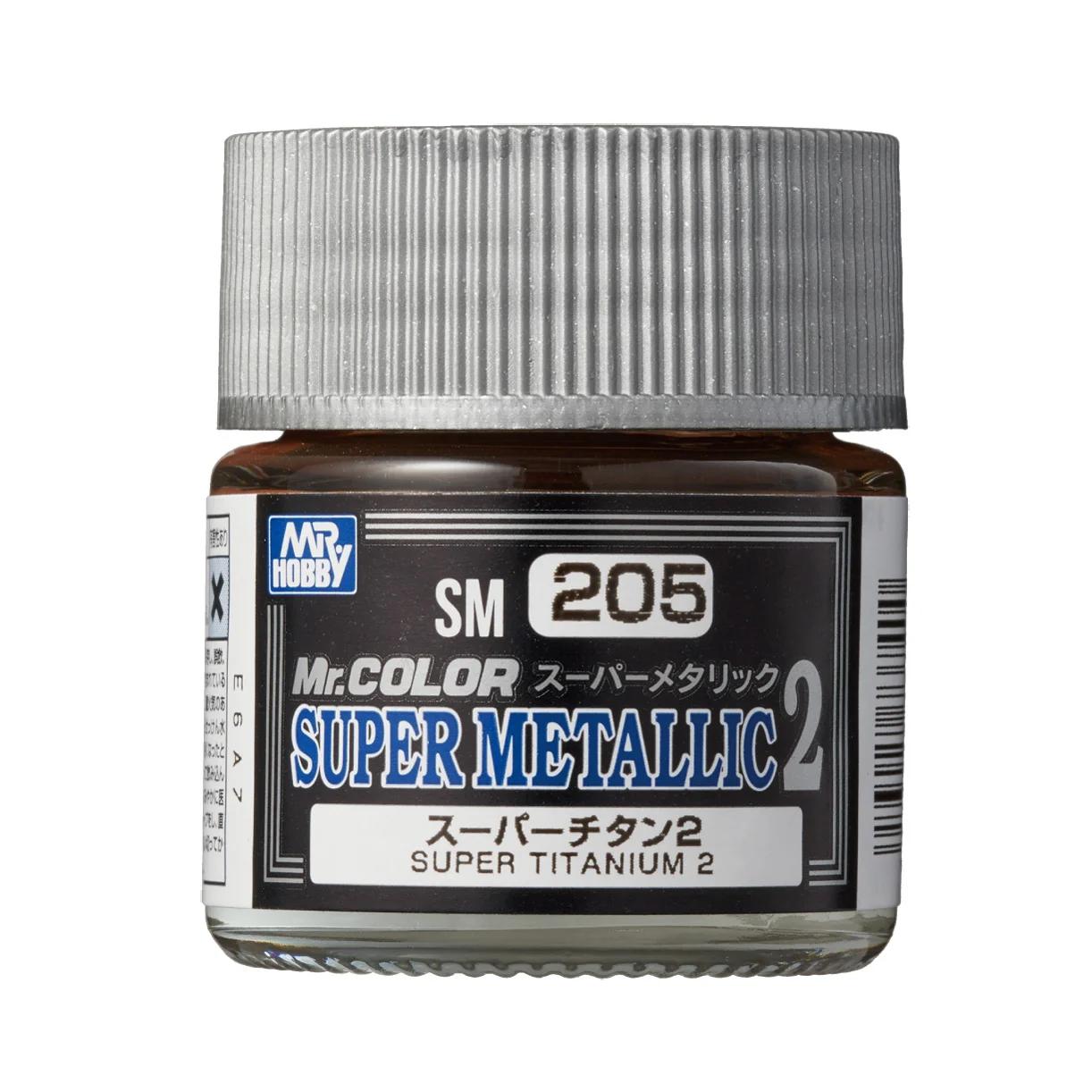 Mr. Hobby Mr. Color Super Metallic Color II Super Titanium II (SM205) 10 ml — official product photo 1