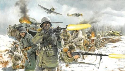 Italeri 1/72 German Infantry Winter Model Kit — box art