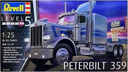 Revell 1/25 Peterbilt 359 Tractor Cab W Sleeper Model Kit — box art