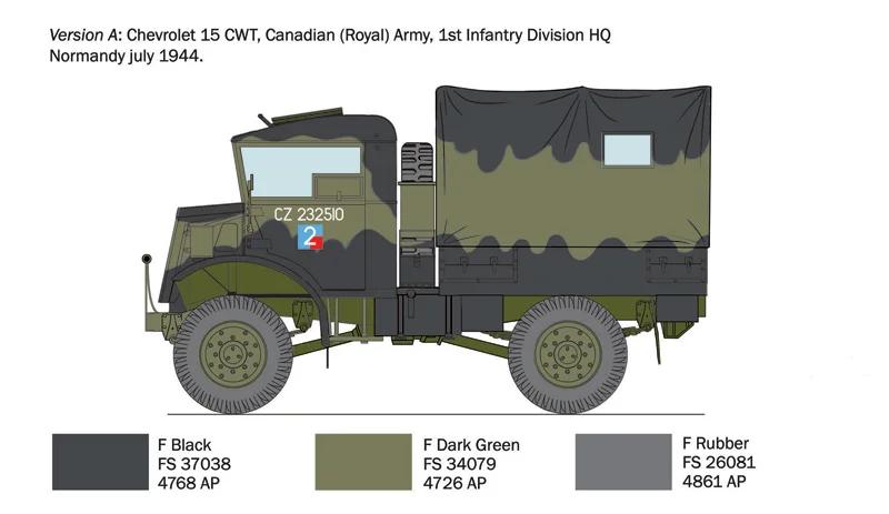 Italeri 1/35 Chevrolet 15 Cwt Model Kit — official product photo 4