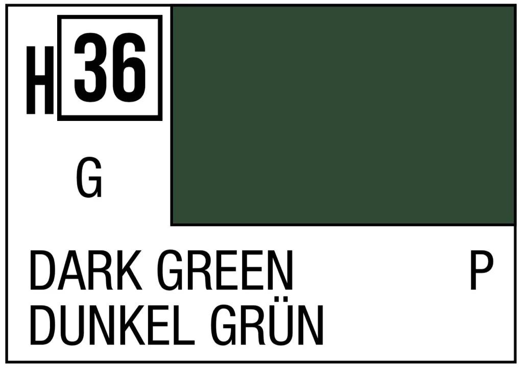 Mr. Hobby Aqueous Hobby Color H36 Gloss Dark Green 10ml — product photo