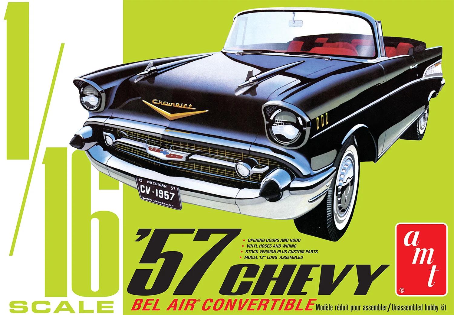 AMT 1/16 1957 Chevy Bel Air Conv Model Kit — box art