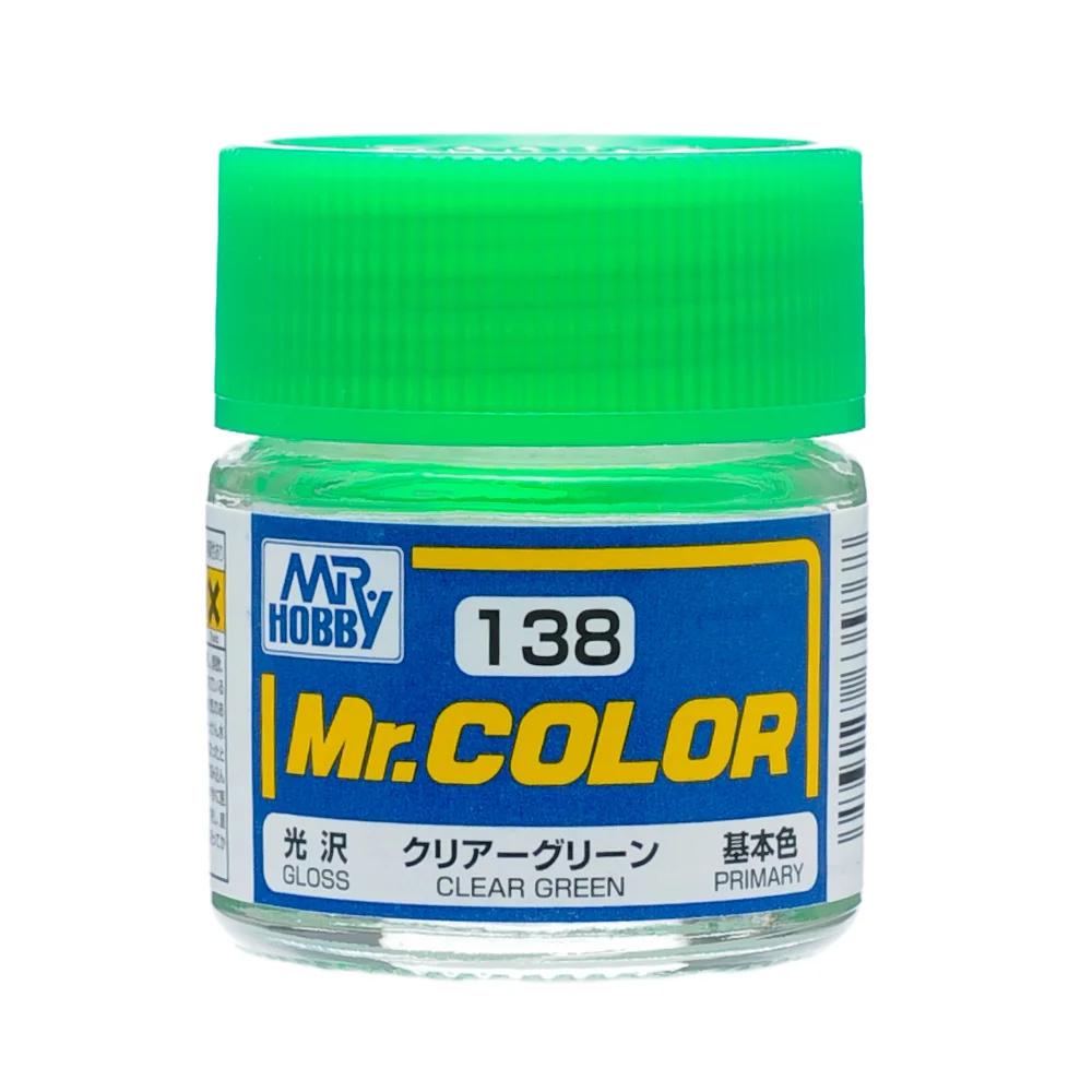 Mr. Hobby Mr. Color Clear Green (C138) 10 ml — official product photo 1