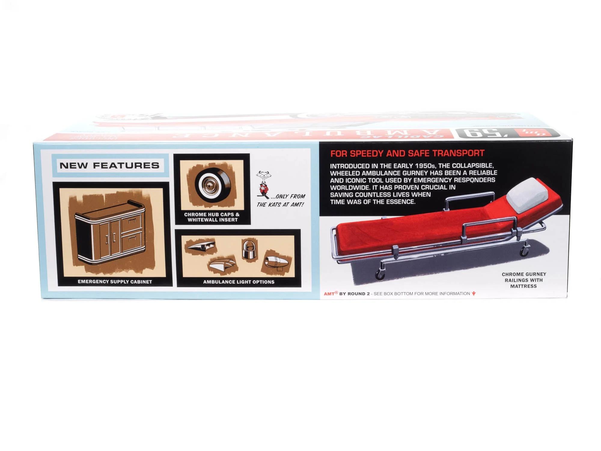 AMT 1/25 59 Cadillac Ambulance W Gurney Model Kit — official product photo 4