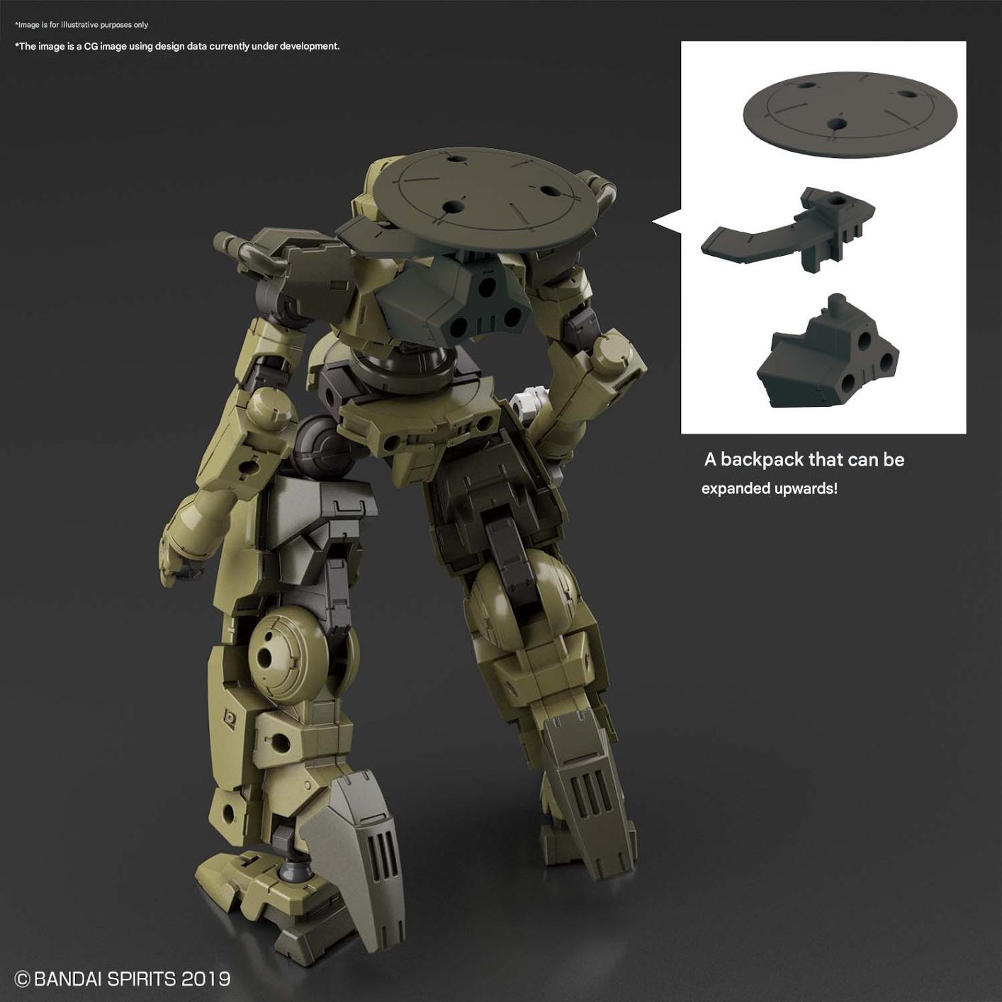 Bandai 1/144 30MM bEXM-14T Cielnova (Green) Model Kit - Image 3 of 4