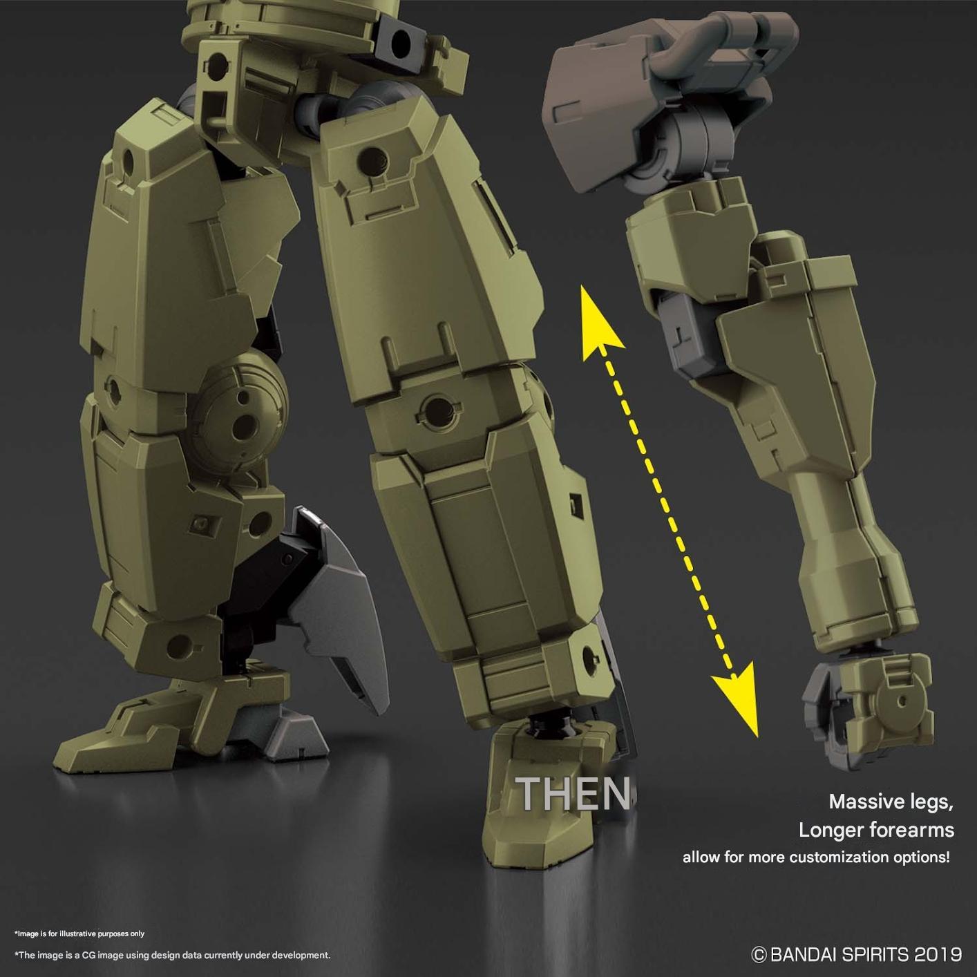 Bandai 1/144 30MM bEXM-14T Cielnova (Green) Model Kit - Image 4 of 4