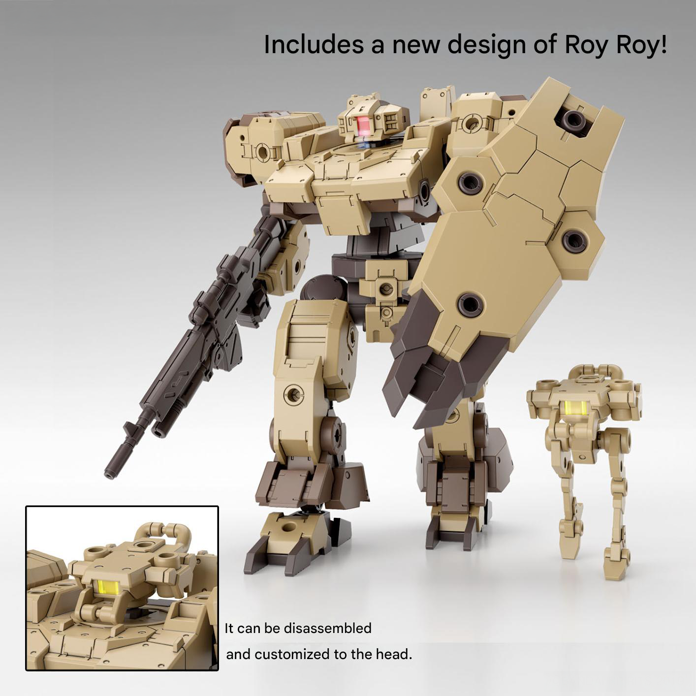 Bandai 1/144 30MM eEXM-9 Baskyrotto (Brown) Model Kit - Image 7 of 10