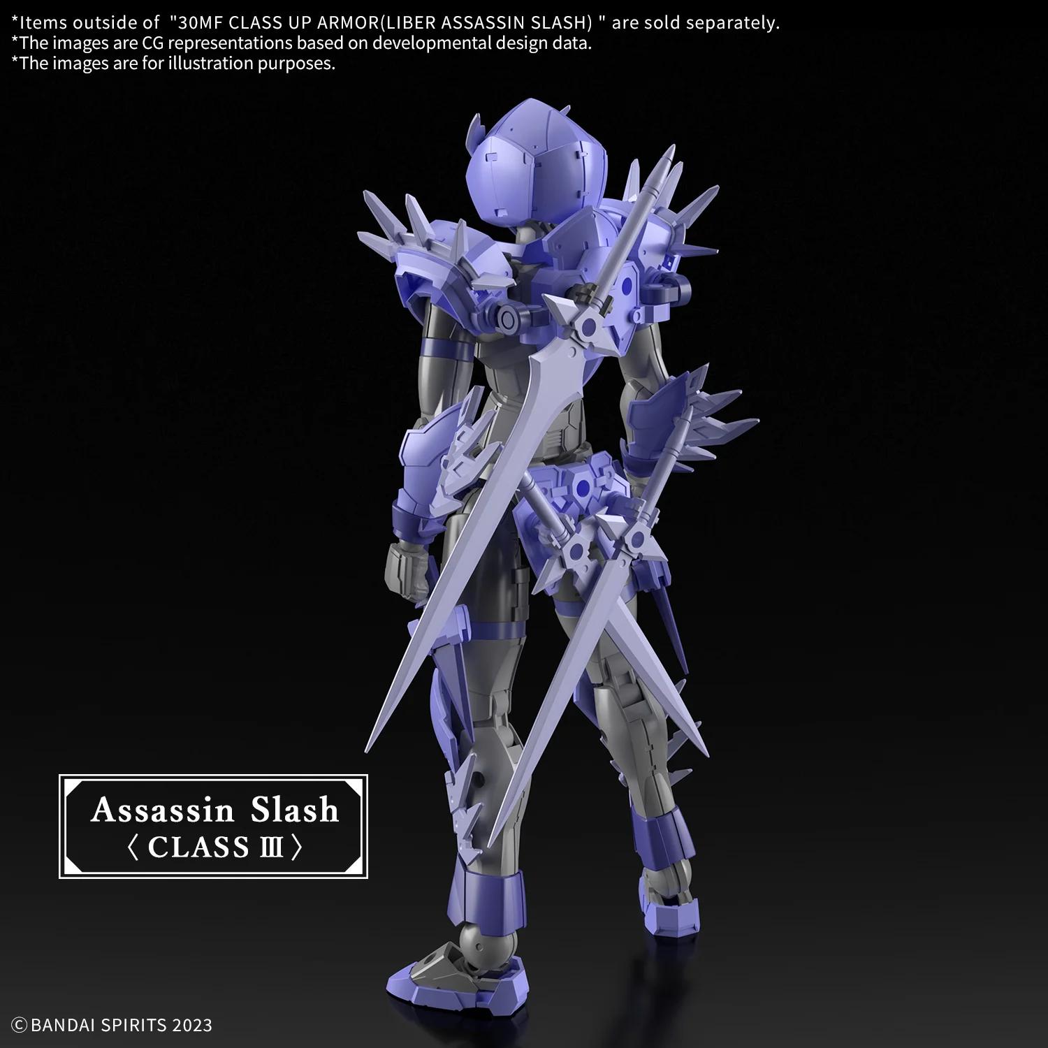 Bandai 1/144 30MF Class Up Armor Liber Assassin Slash Model Kit — official product photo 4
