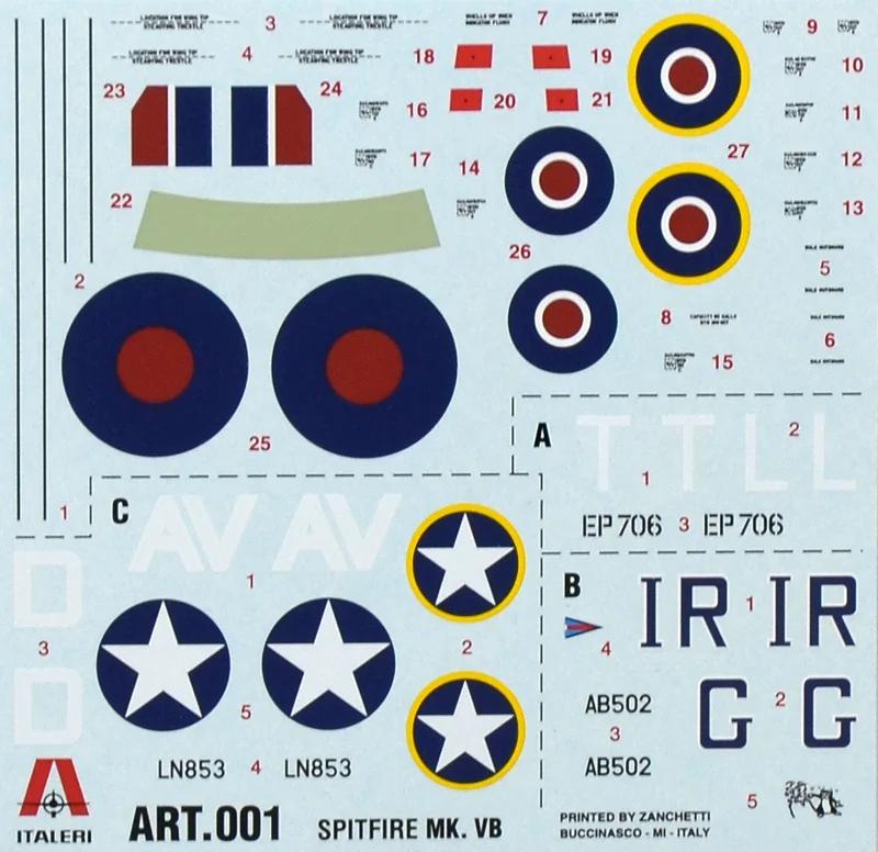 Italeri 1/72 Spitfire MK Vb Model Kit — official product photo 5