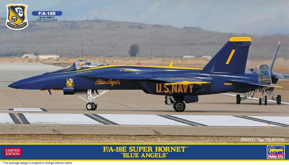 Hasegawa 1/72 A-18E F Super Hornet Blue Angles Model Kit — box art
