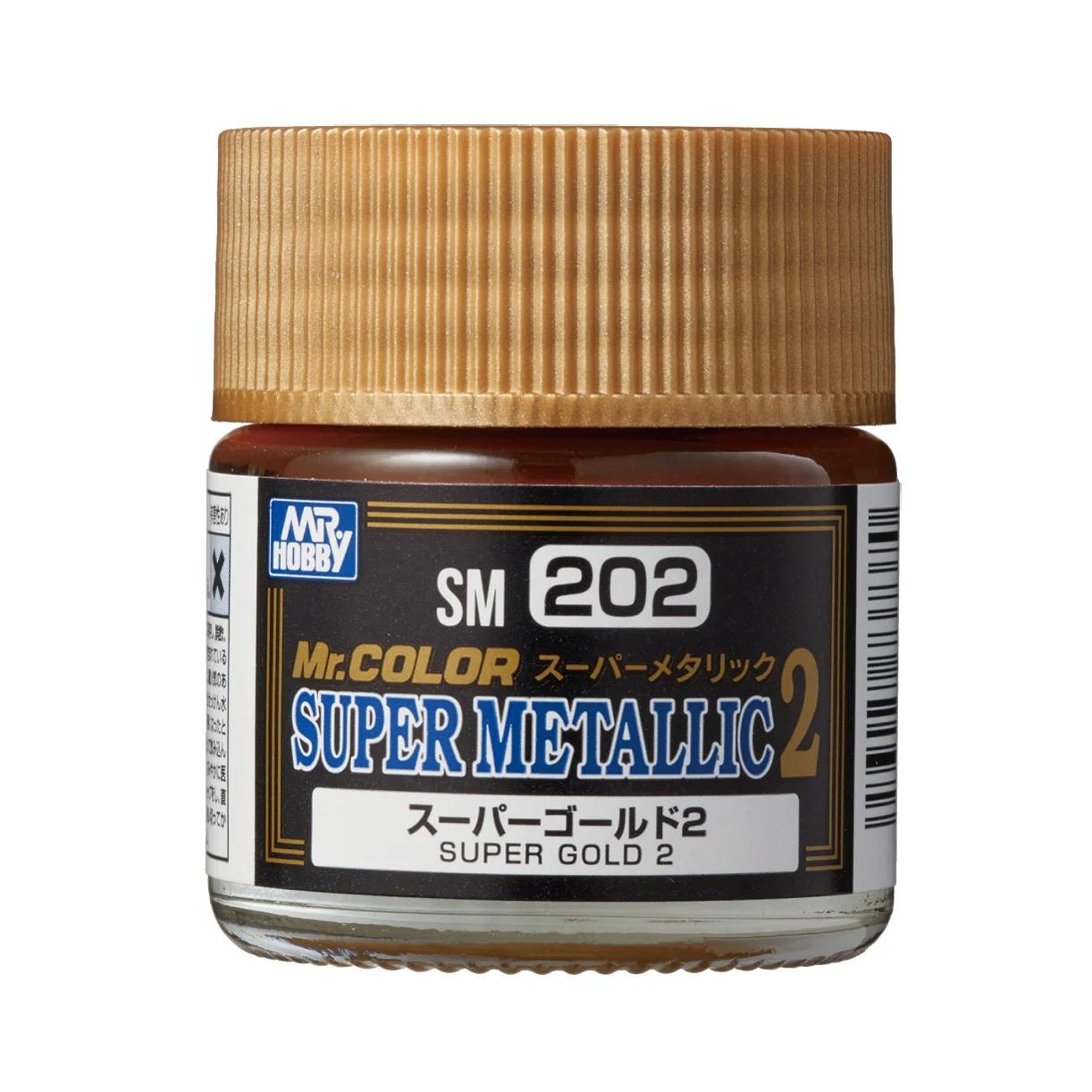 Mr. Hobby Mr. Color Super Metallic Color II Super Gold II (SM202) 10 ml — official product photo 1