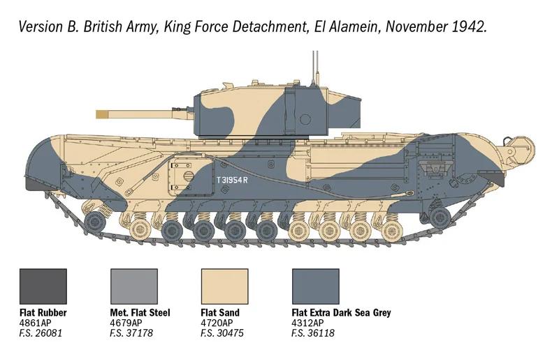 Italeri 1/72 Churchill MK III Model Kit — official product photo 6