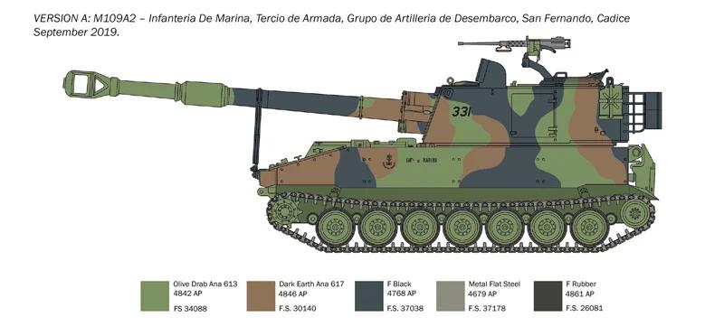 Italeri 1/35 M109 A2-a3-g Model Kit — official product photo 3