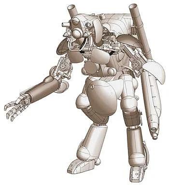 Hasegawa 1/20 Interceptor Grosser Hund Humanoid Model Kit — box art