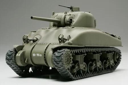Tamiya 1/48 M4a1 Sherman Tank Model Kit — box art