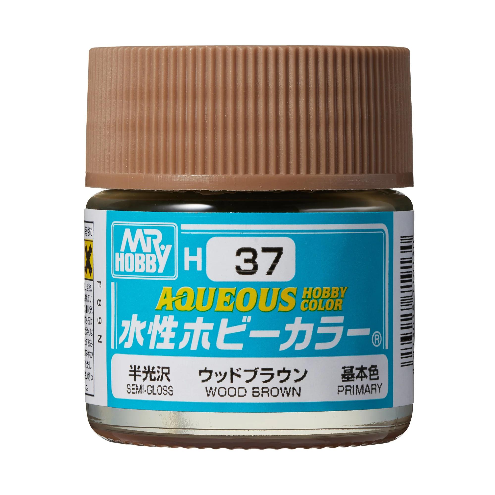 Mr. Hobby Aqueous Hobby Color Wood Brown (H37) 10 ml — official product photo 1