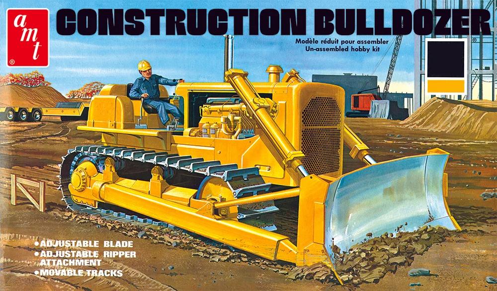 AMT 1/25 Construction Bulldozer Model Kit — box art