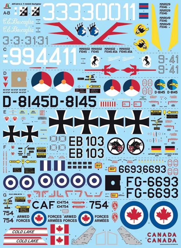 Italeri 1/32 F104g S Starfighter Model Kit — official product photo 2