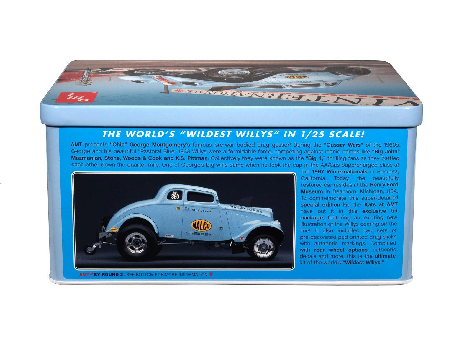 AMT 33willys Gasser Ohio George Tin Pkg 25 Model Kit — official product photo 3