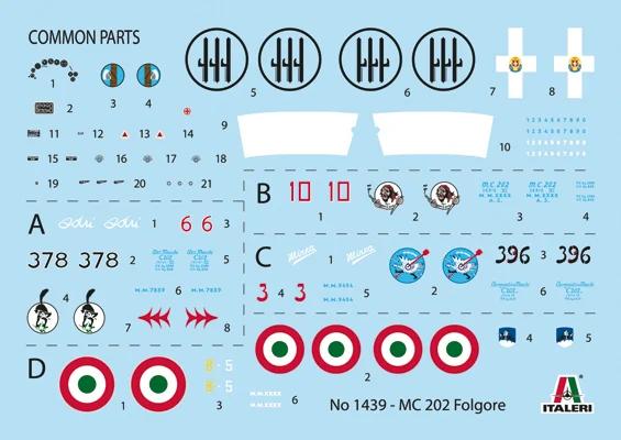 Italeri 1/72 MC-202 Folgore Model Kit — official product photo 2