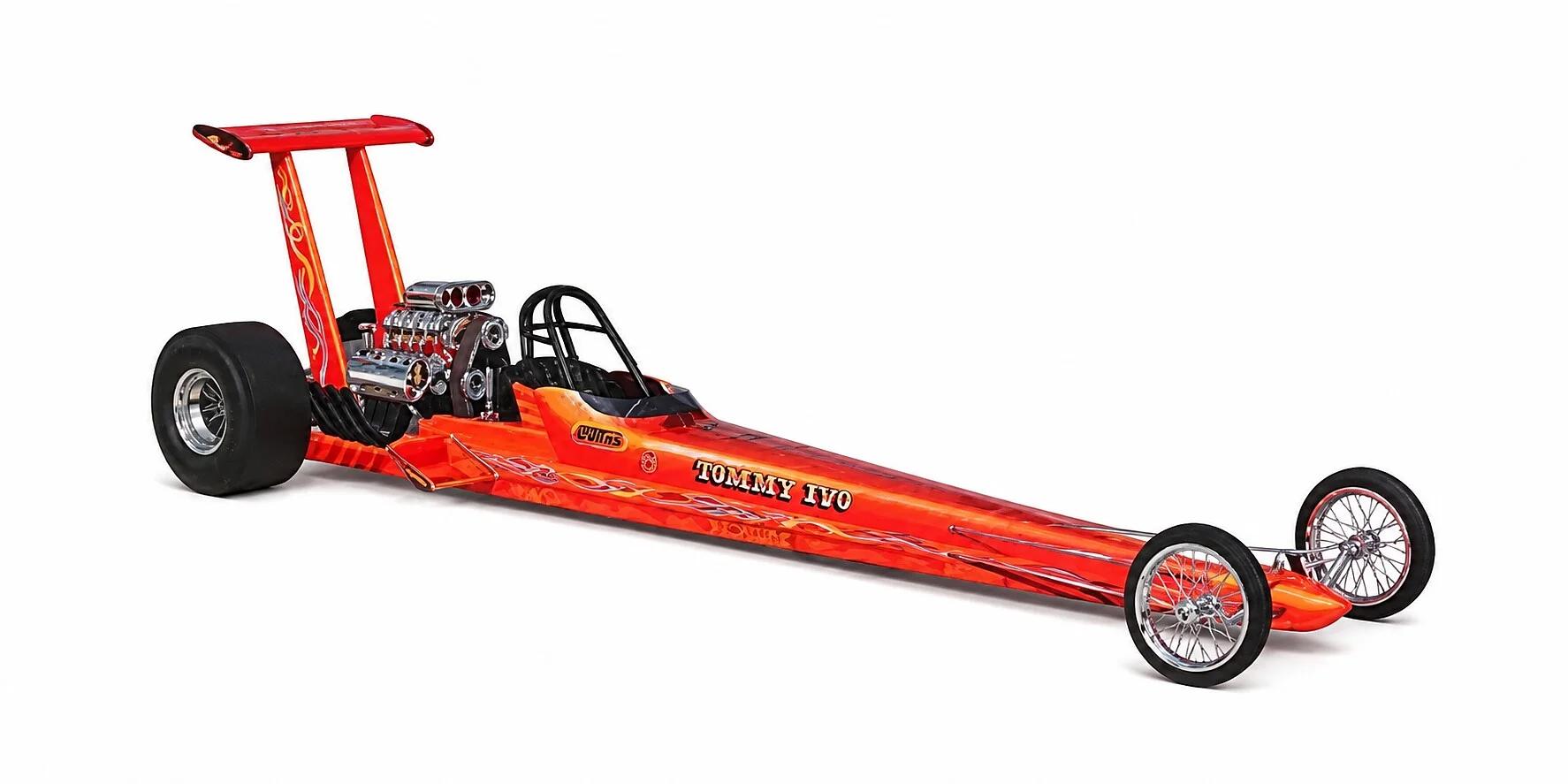 AMT 1/25 Tommy Ivo Rear Engine Dragster Model Kit — official product photo 1