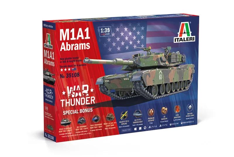 Italeri 1/35 War Thunder M1a1 Abrams Model Kit — box art