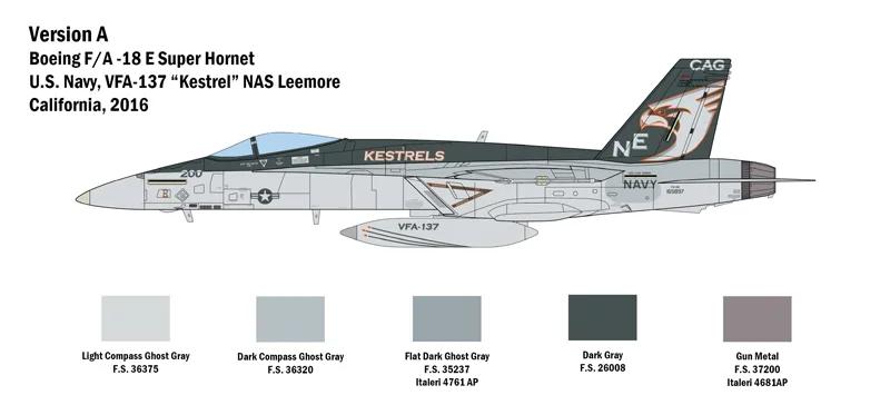 Italeri 1/48 A-18E F Super Hornet Model Kit — official product photo 3
