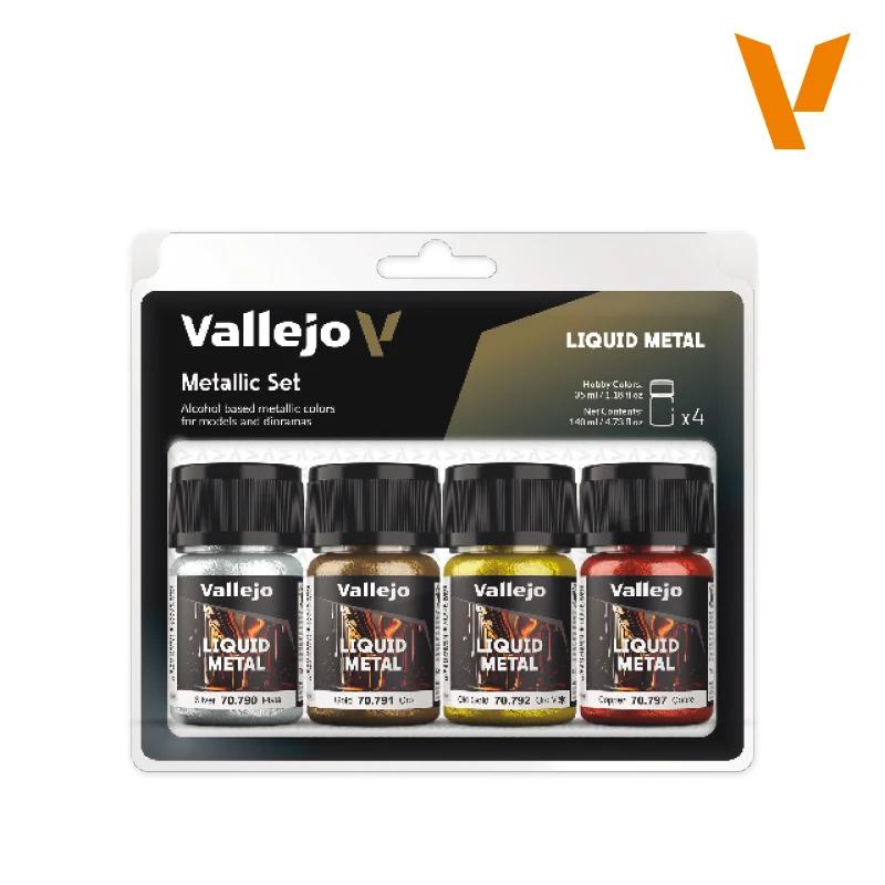 Vallejo Metallic Set Gold Silver Copper — product photo