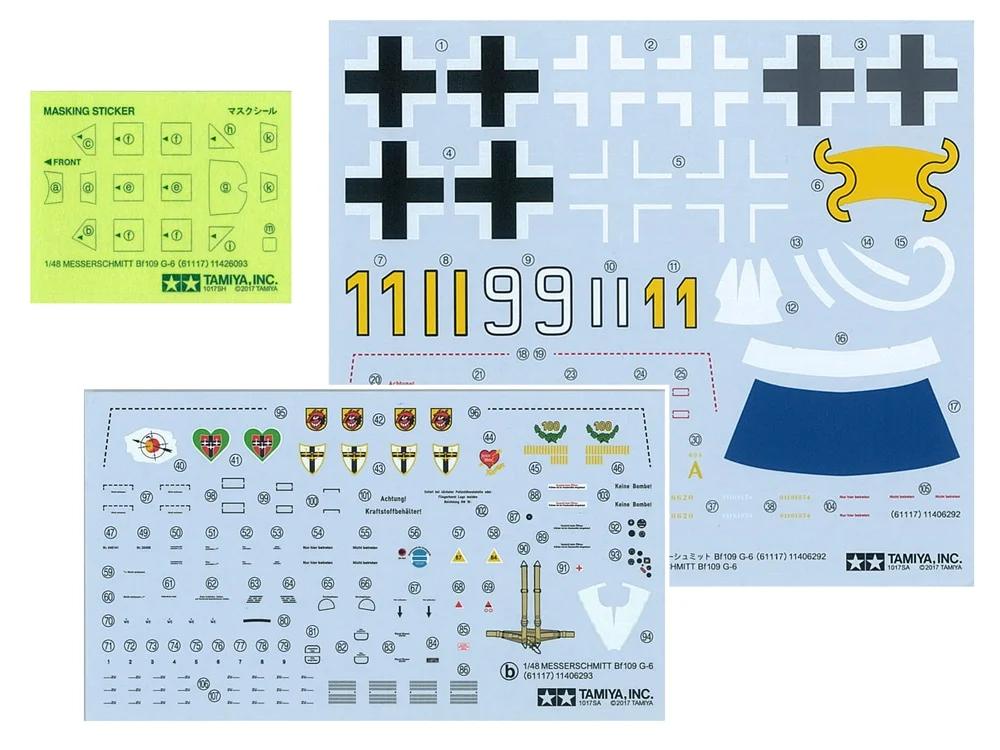 Tamiya 1/48 Messerschmitt Bf109g-6 Model Kit — official product photo 5