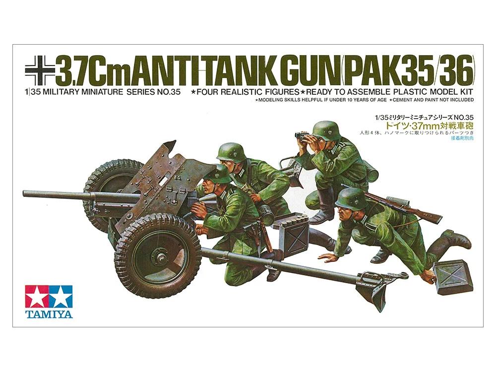 Tamiya 1/35 Ger 37mm Anti-tk GN Pk Model Kit — official product photo 1