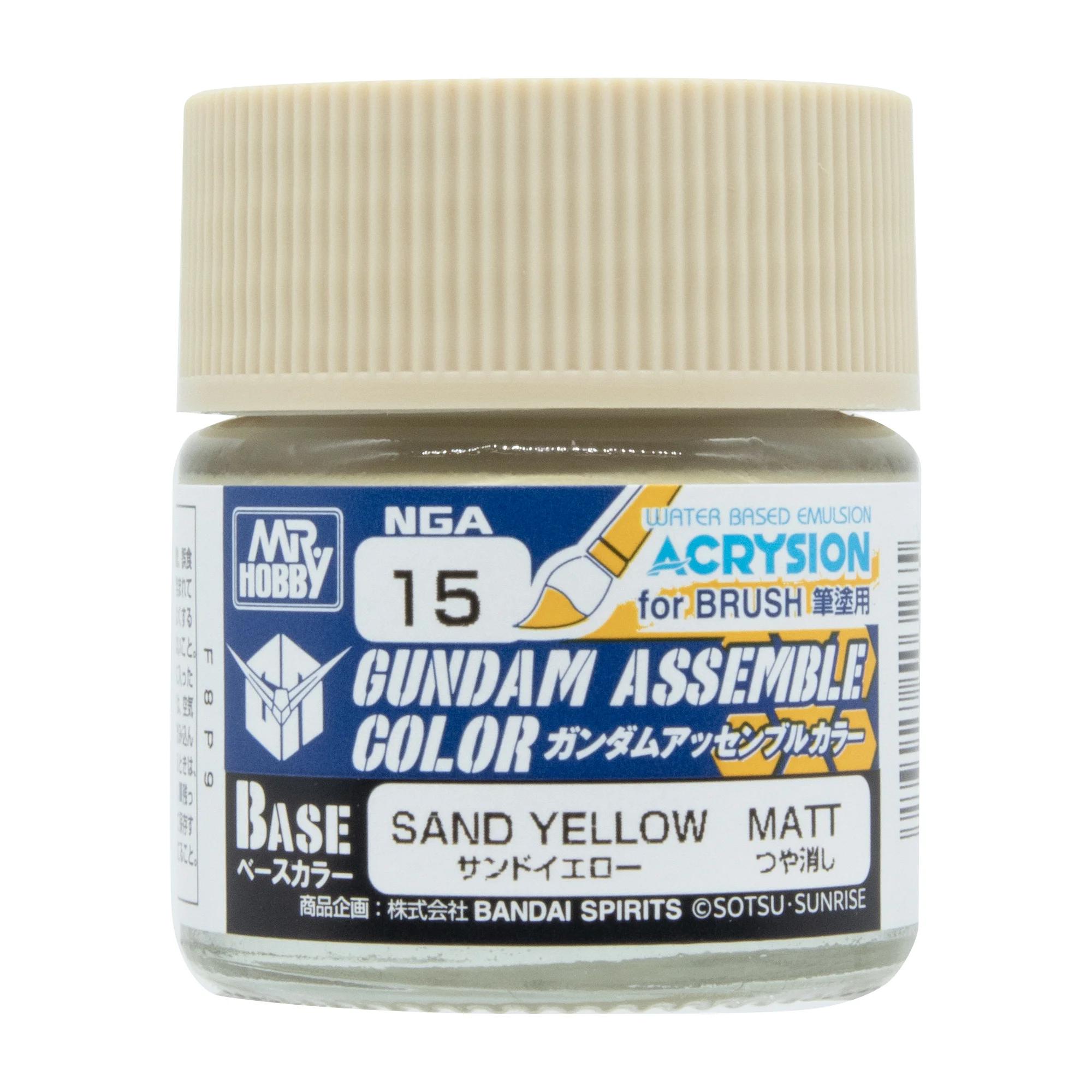 Mr. Hobby Gundam Assemble Color Sand Yellow (NGA15) 10 ml — official product photo 1