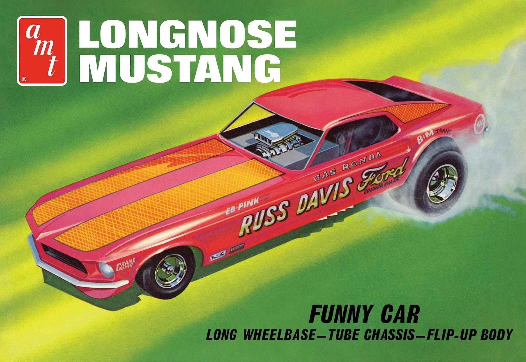 AMT 1/25 69mustang Long Nose Fc Gas Rhonda Model Kit — box art