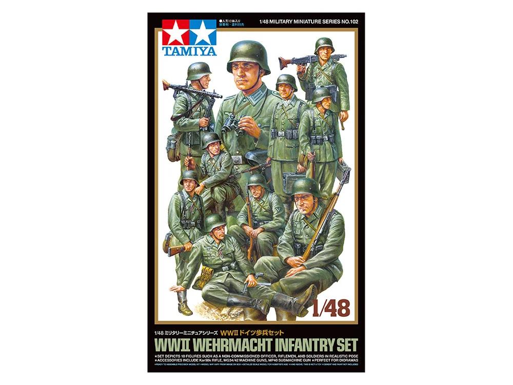 Tamiya 1/48 WWII Wehrmacht Infantry Set Model Kit — official product photo 1