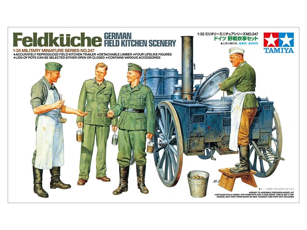 Tamiya German Field Kitchen Scenery Model Kit — official product photo 1
