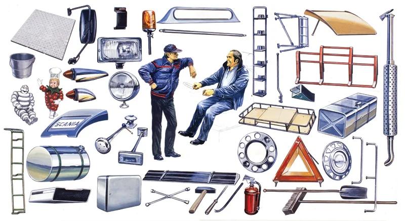 Italeri 1/24 Truck Shop Accessories Model Kit — official product photo 1