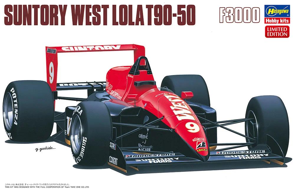 Hasegawa 1/24 Suntory West Lola R90-50 Race Car Model Kit — official product photo 1