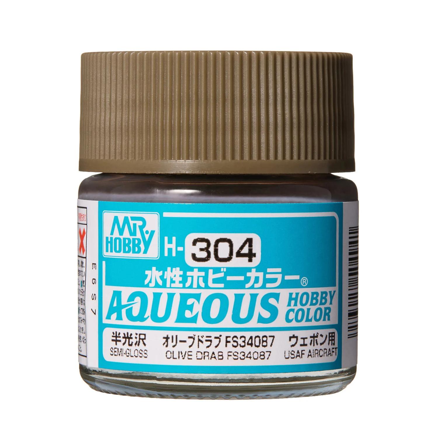 Mr. Hobby Aqueous Hobby Color Olive Drab FS 34067 (H304) 10 ml — official product photo 1