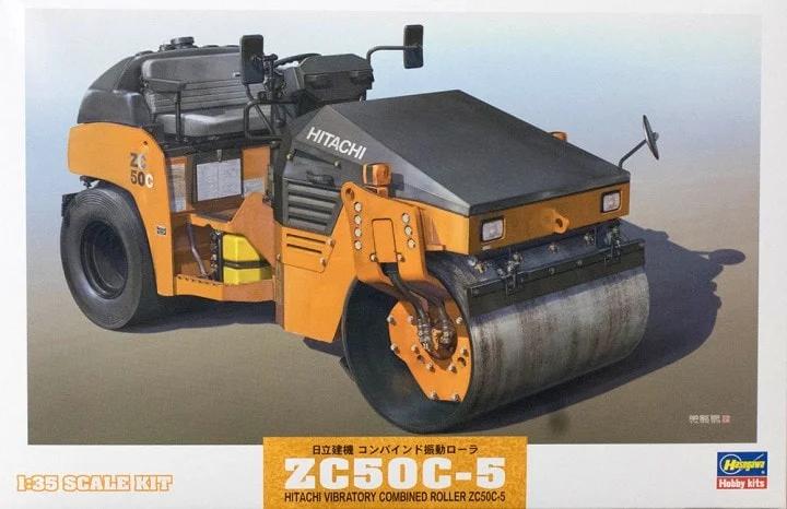 Hasegawa 1/35 Hitachi Zc50c5 Vib Roller Model Kit — box art