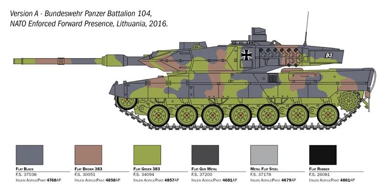 Italeri 1/35 Leopard 2a6 Model Kit — official product photo 3