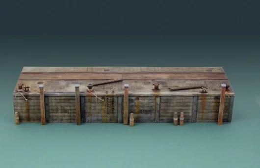 Italeri 1/35 Long Dock Model Kit — box art